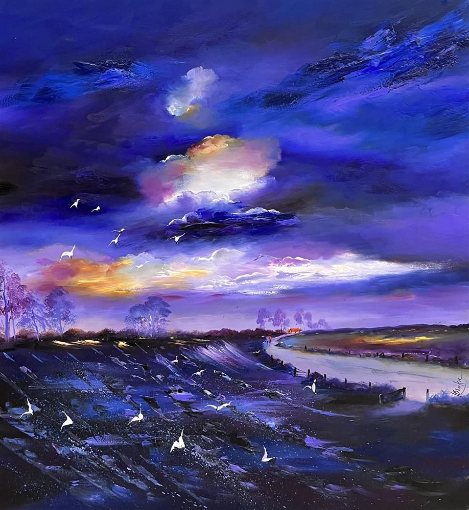 Lillias Blackie - 'Night Skies' - Framed Original Art
