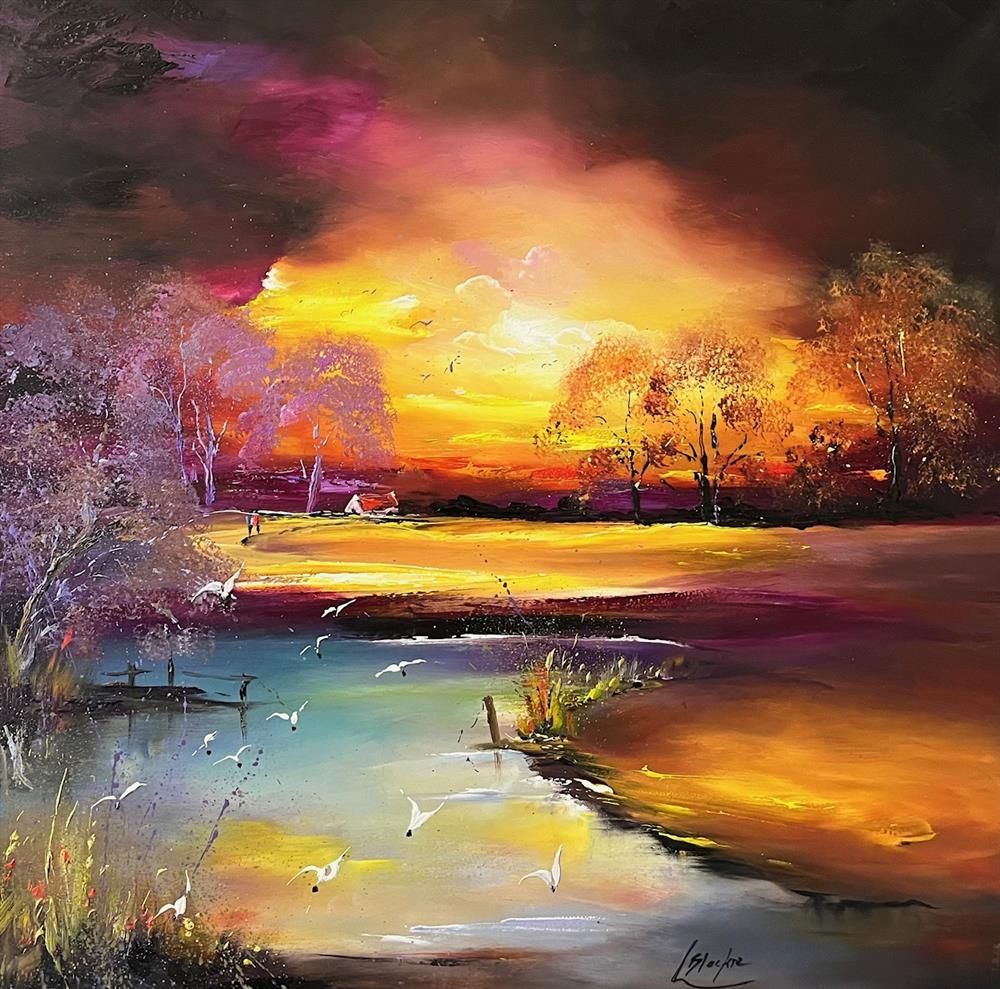 Lillias Blackie - 'Shimmering Reflections' - Framed Original Art