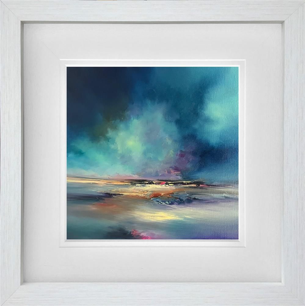 Alison Johnson - 'Teal Lights' - Framed Original Artwork