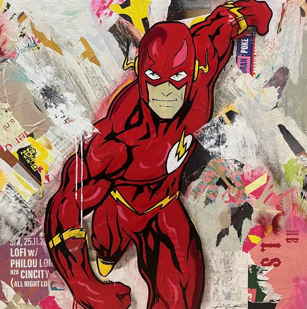 Michiel Folkers - 'The Flash'  - Framed Original Artwork