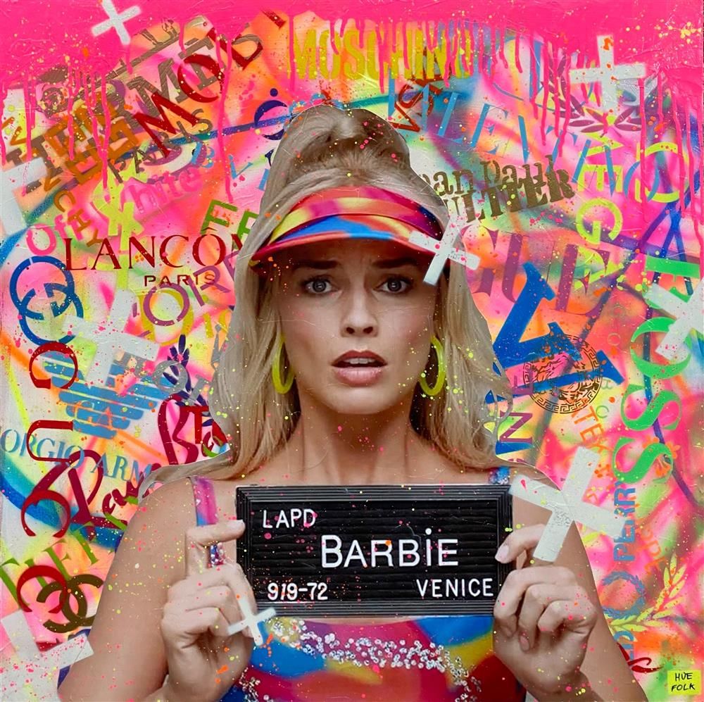 Hue Folk - 'Barbie' - Framed Original Art