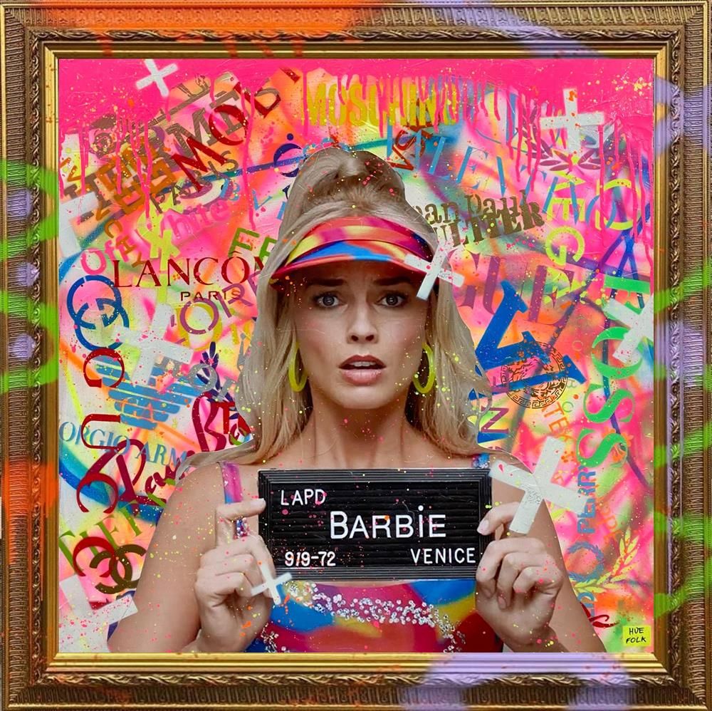 Hue Folk - 'Barbie' - Framed Original Art