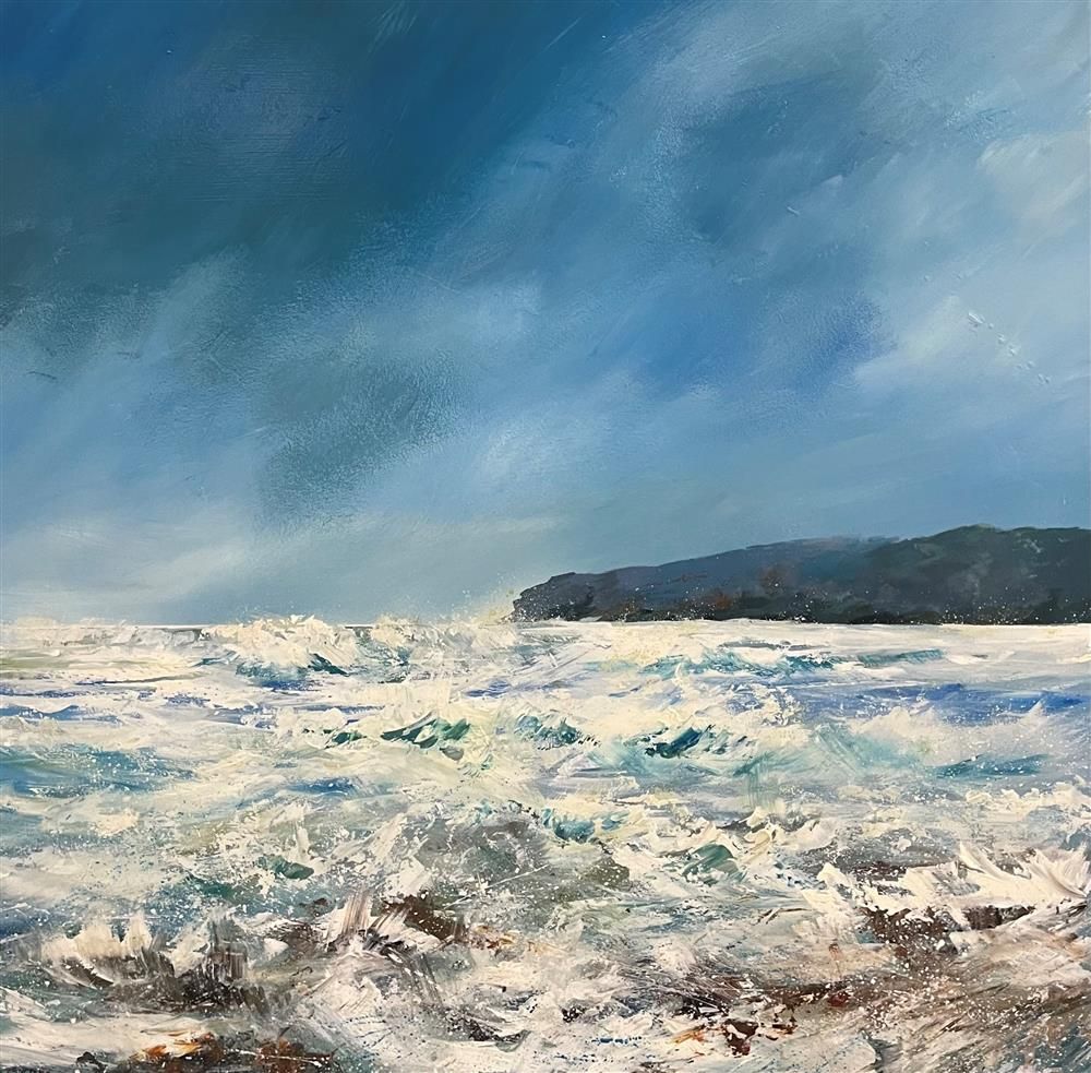 Nick Potter - 'Wild Sea At The Head' - Framed Original Art
