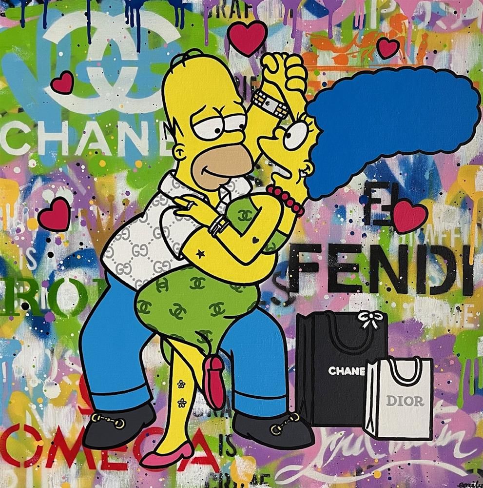 Emily Crook - 'Tango With Homer' - Framed Original Art