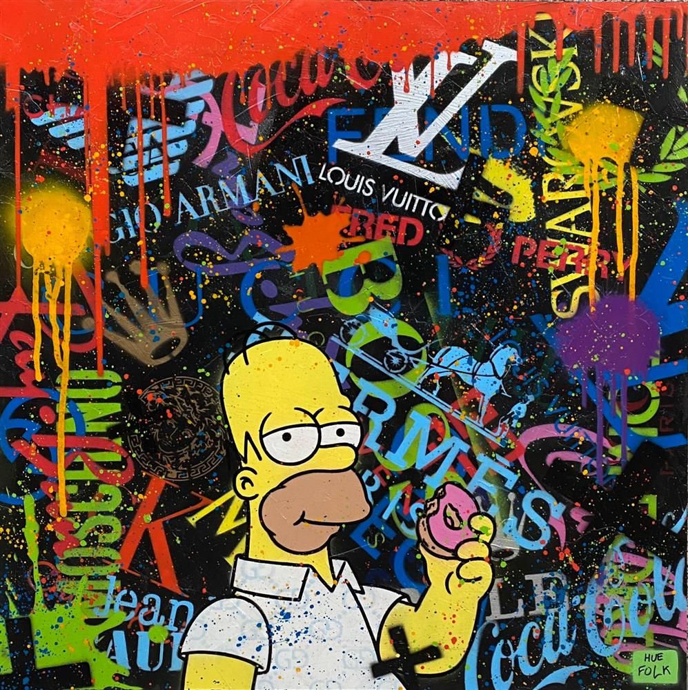 Hue Folk - 'Working Hard' - Framed Original Art