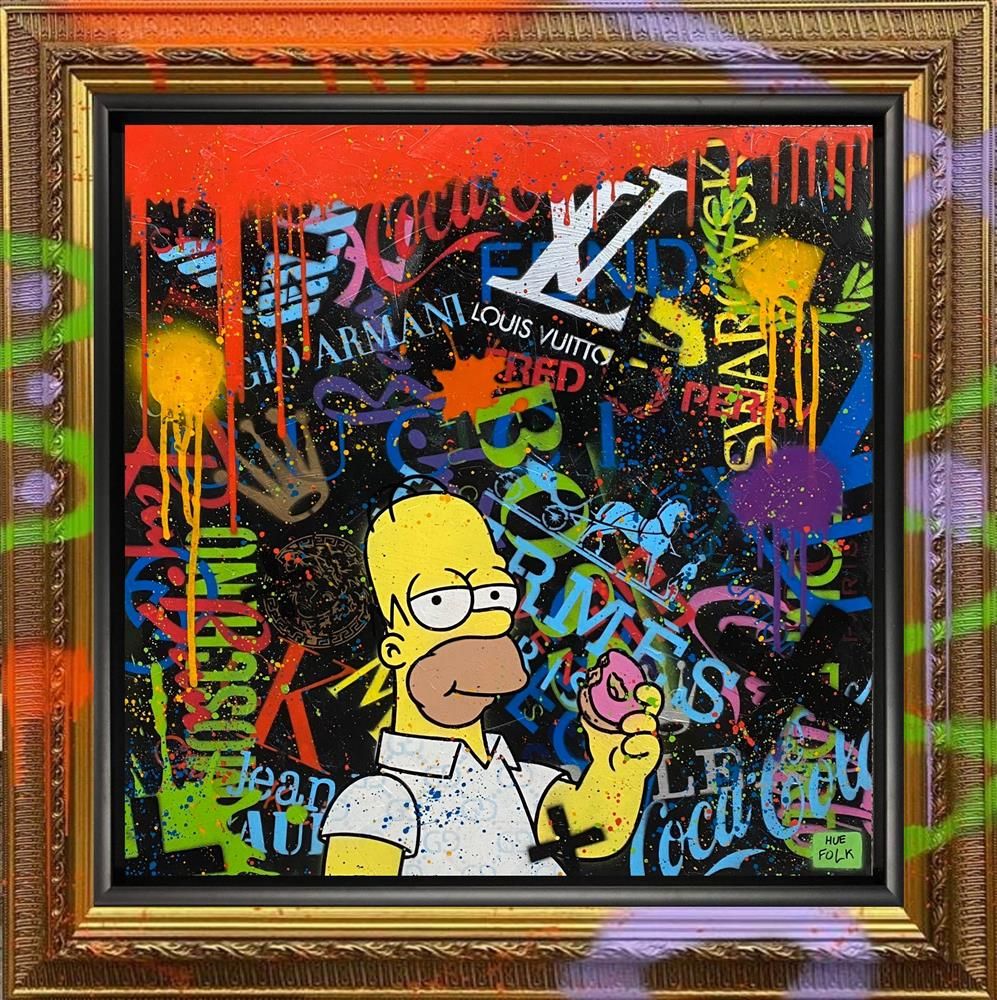 Hue Folk - 'Working Hard' - Framed Original Art