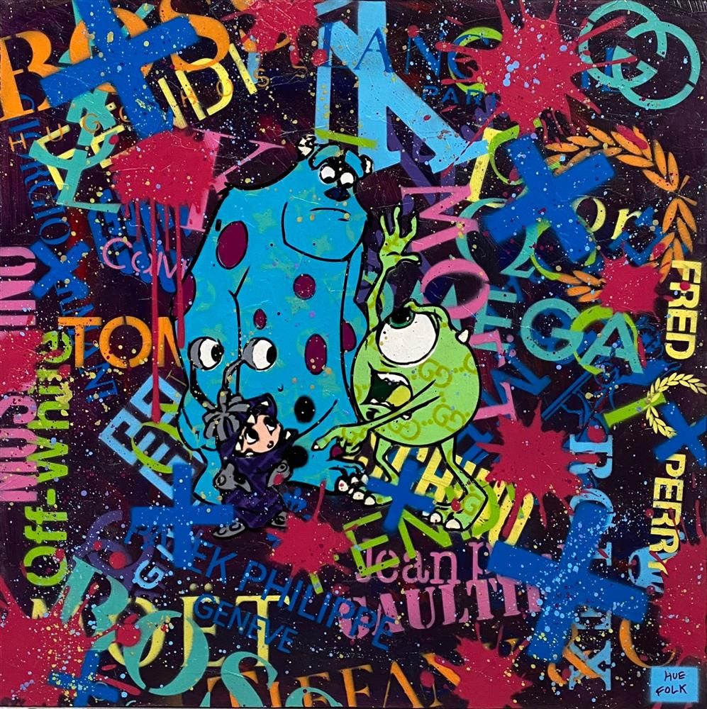 Hue Folk - 'Work-Life Balance' - Framed Original Art