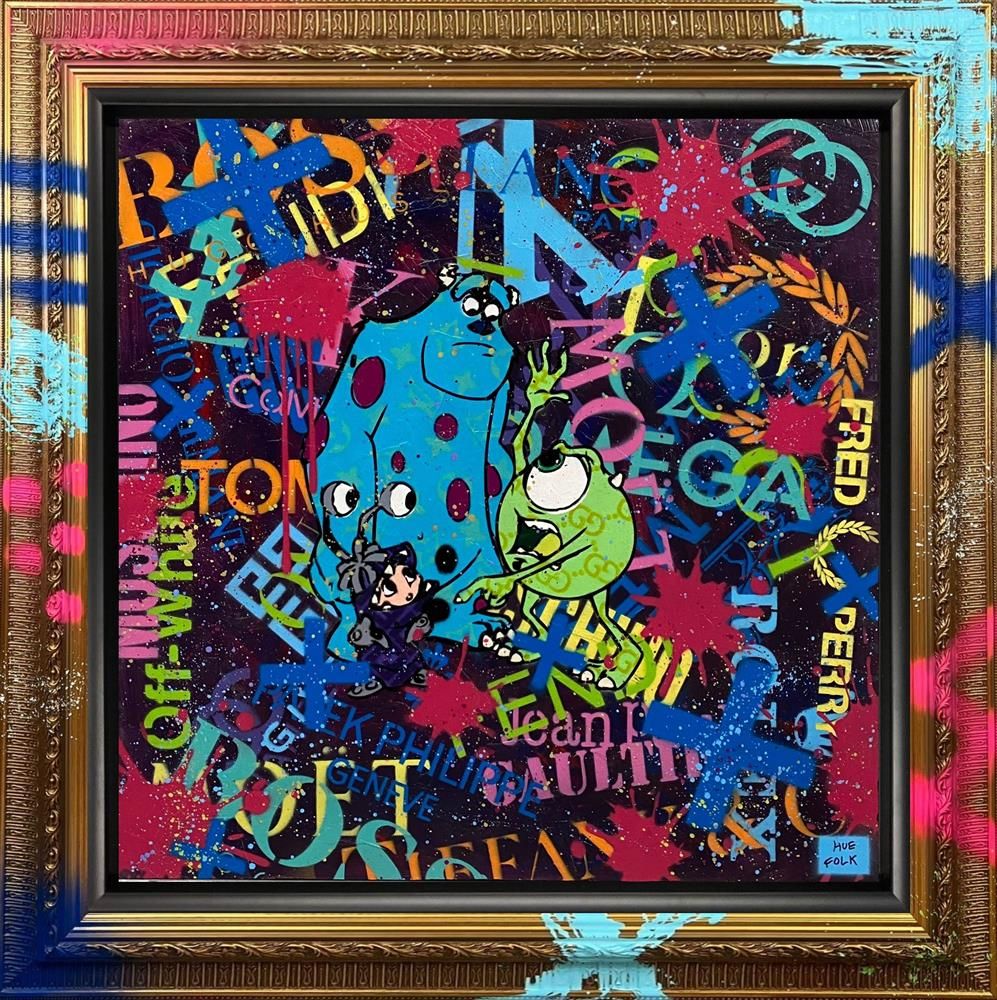 Hue Folk - 'Work-Life Balance' - Framed Original Art