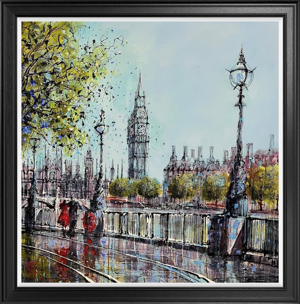 Nigel Cooke - 'Walk Along The Thames'  - Framed Original Artwork
