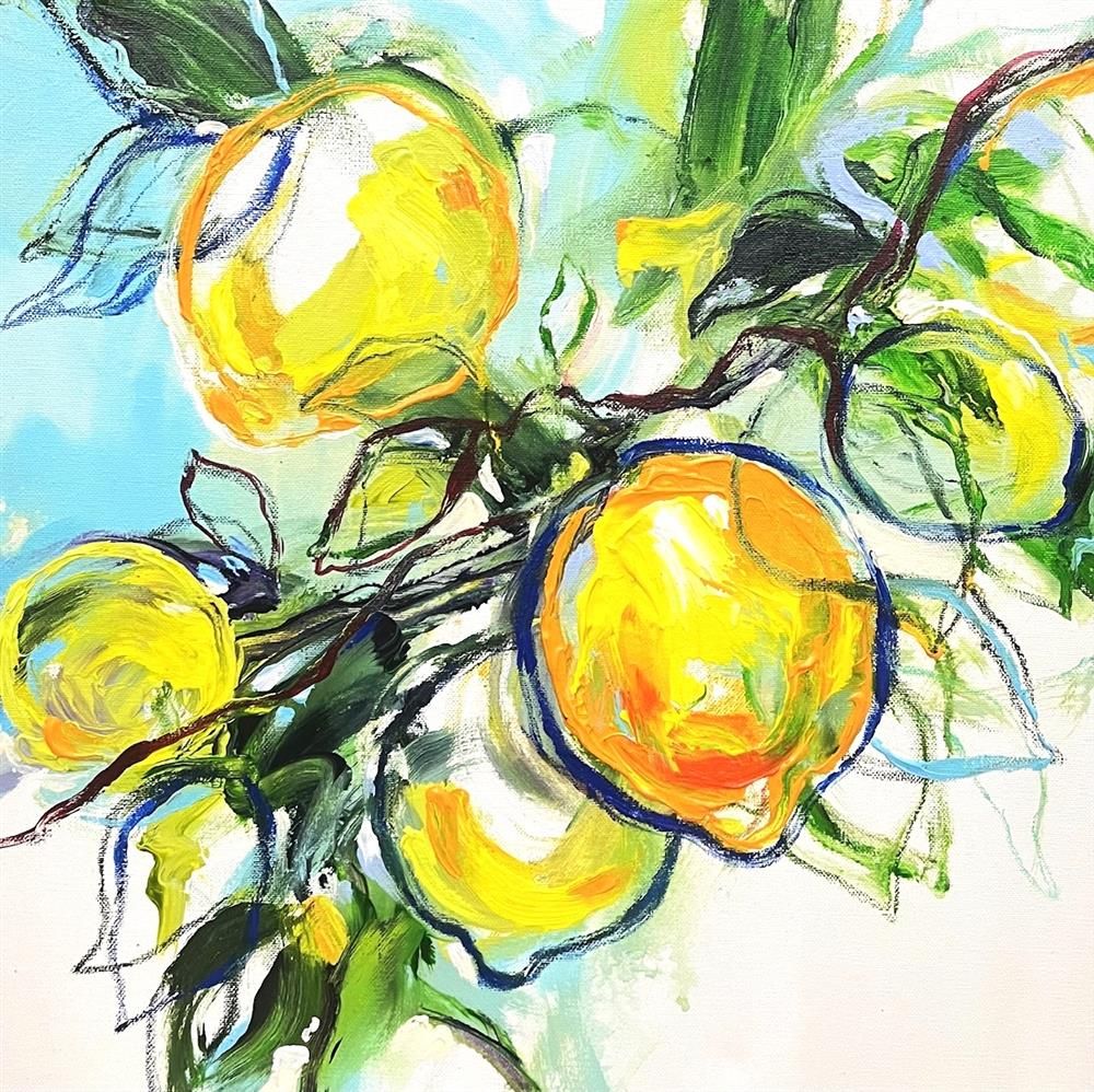Anna Cher - 'Lemon Twist' - Framed Original Artwork