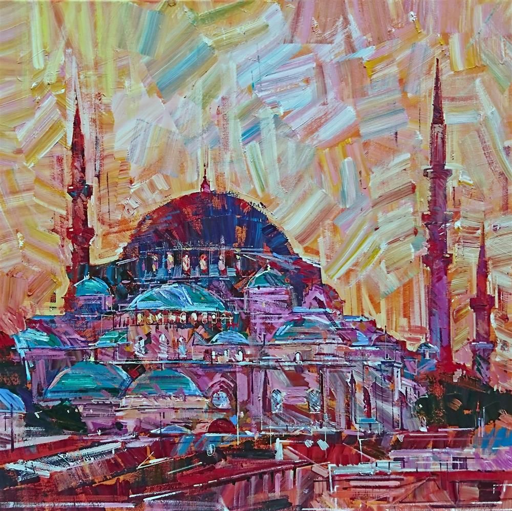 Colin Brown - 'The Grand Camilca Mosque' - Framed Original Art