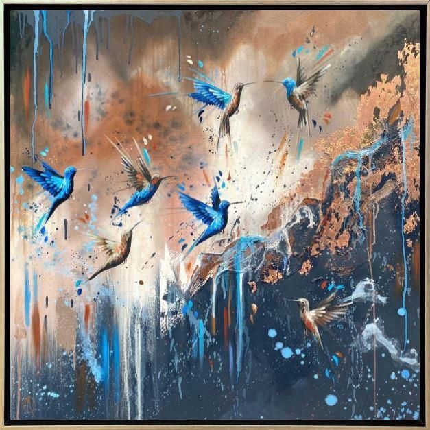 Mellisuga- 'Hummingbird Harmony' - Framed Original Artwork