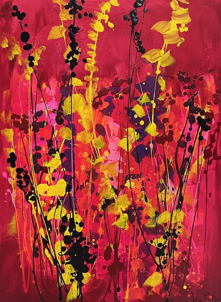 Jean Picton -  'Rich Red' - Framed Original Art