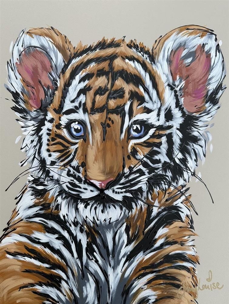 Amy Louise - 'Tiger Eyes' - Framed Original Art