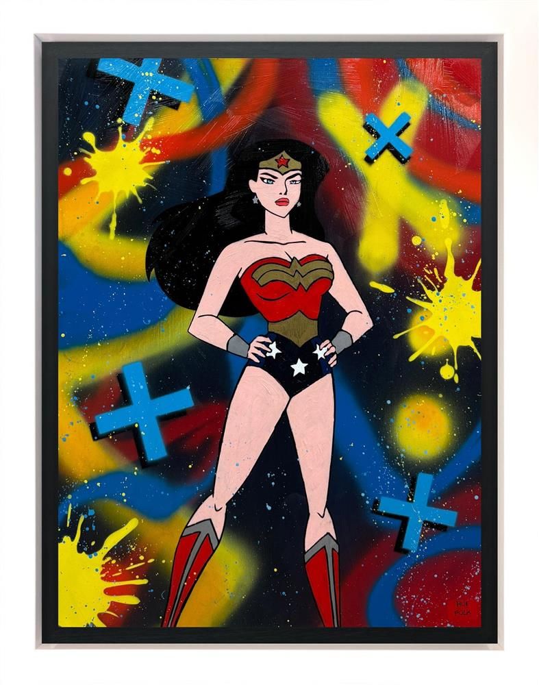 Hue Folk - 'Wonder Woman' - Framed Original Art