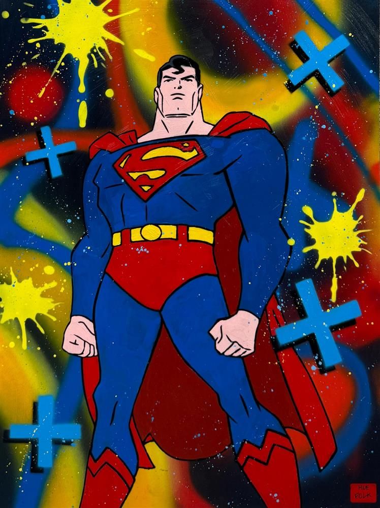 Hue Folk - 'Superman' - Framed Original Art