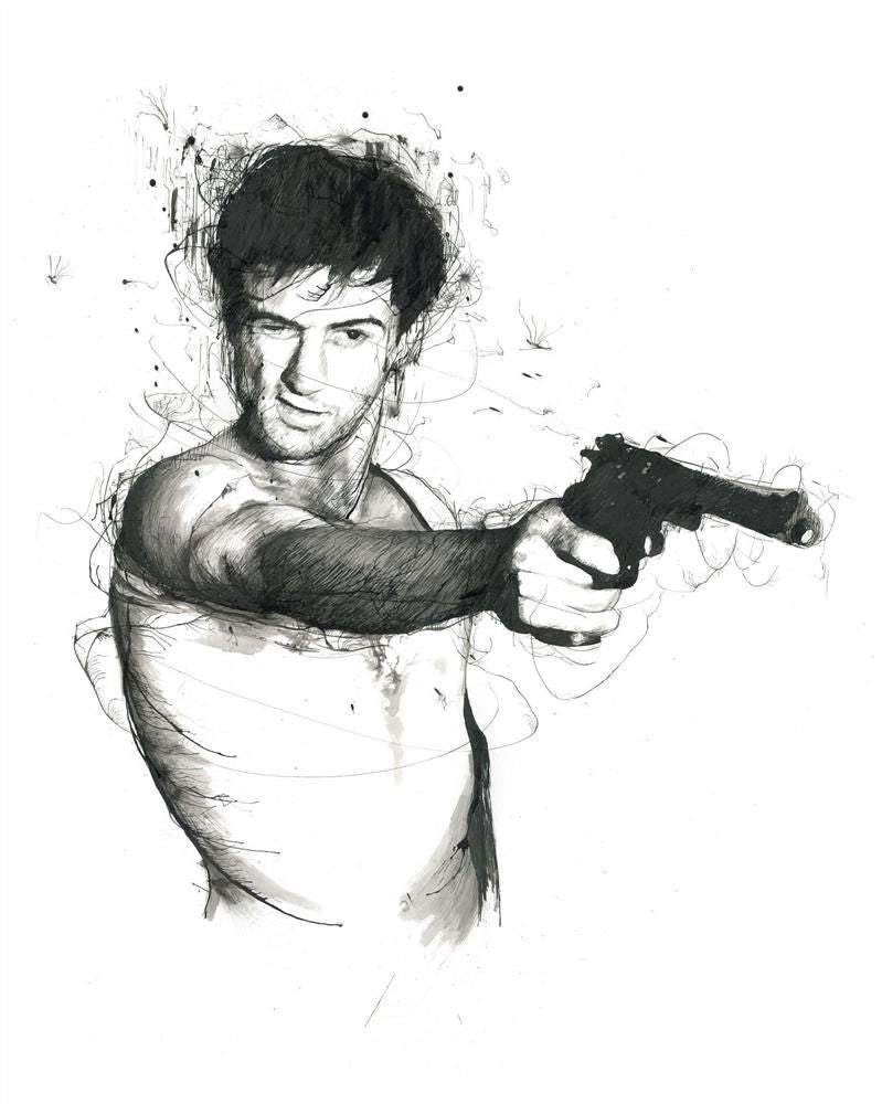 Scott Tetlow - 'Taxi Driver' - Framed Original Art