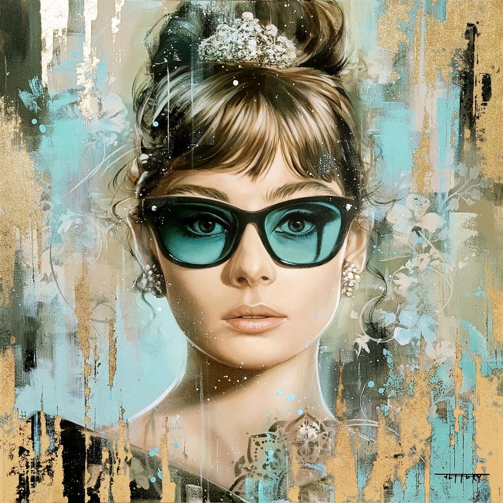 Ben Jeffery - 'Hepburn Blue' - Framed Studio Edition Canvas