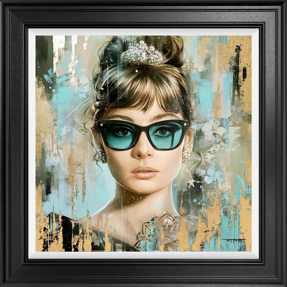 Ben Jeffery - 'Hepburn Blue' - Framed Studio Edition Canvas
