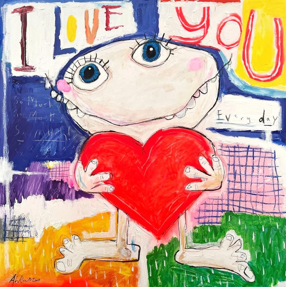 Michael Abrams - 'I Love You' - Framed Original Art