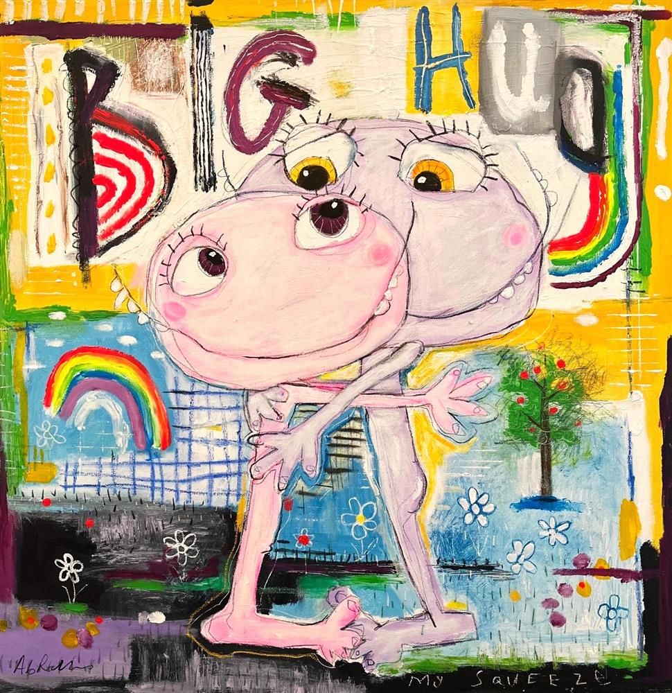 Michael Abrams - 'Big Hug' - Framed Original Art