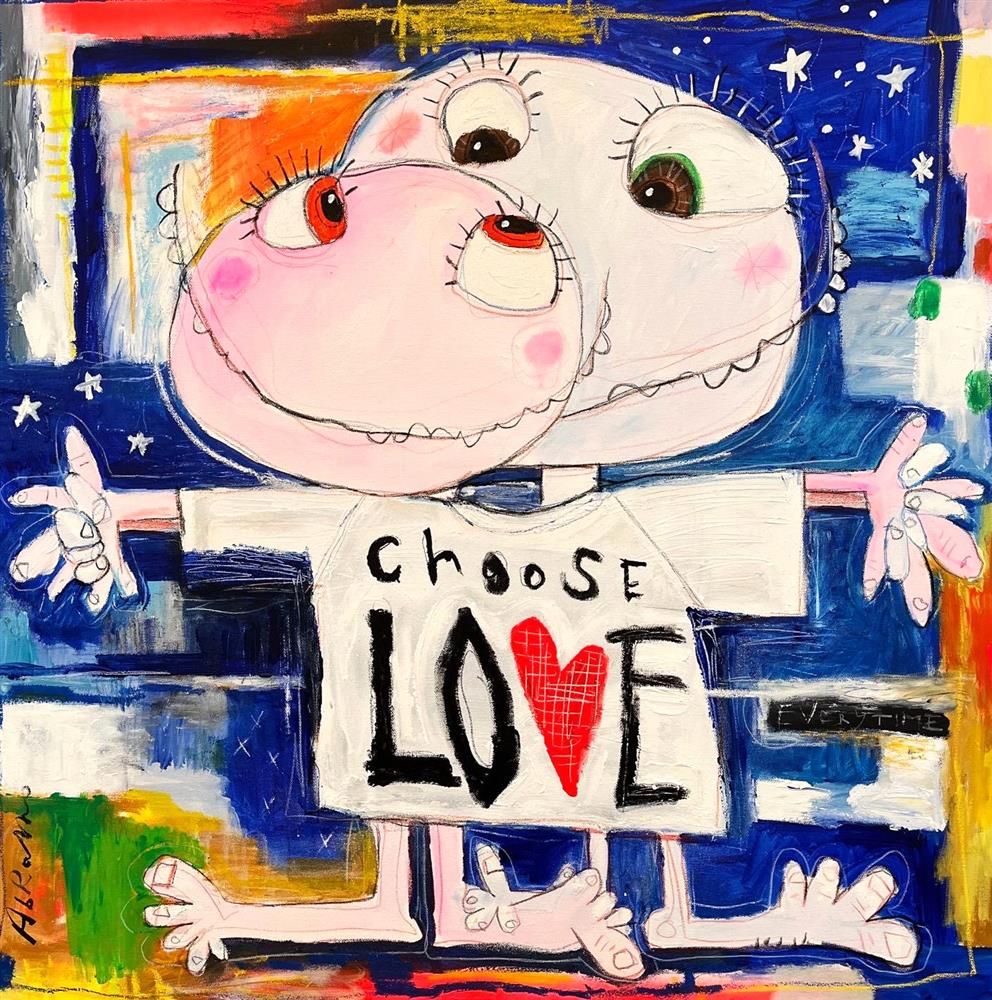 Michael Abrams - 'Choose Love' - Framed Original Art