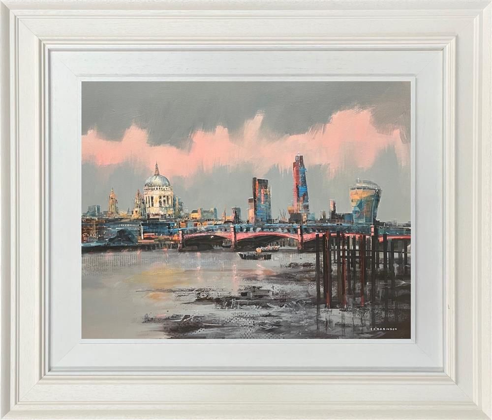 Ed Robinson - 'Early Evening By The Thames'  - Framed Original Artwork