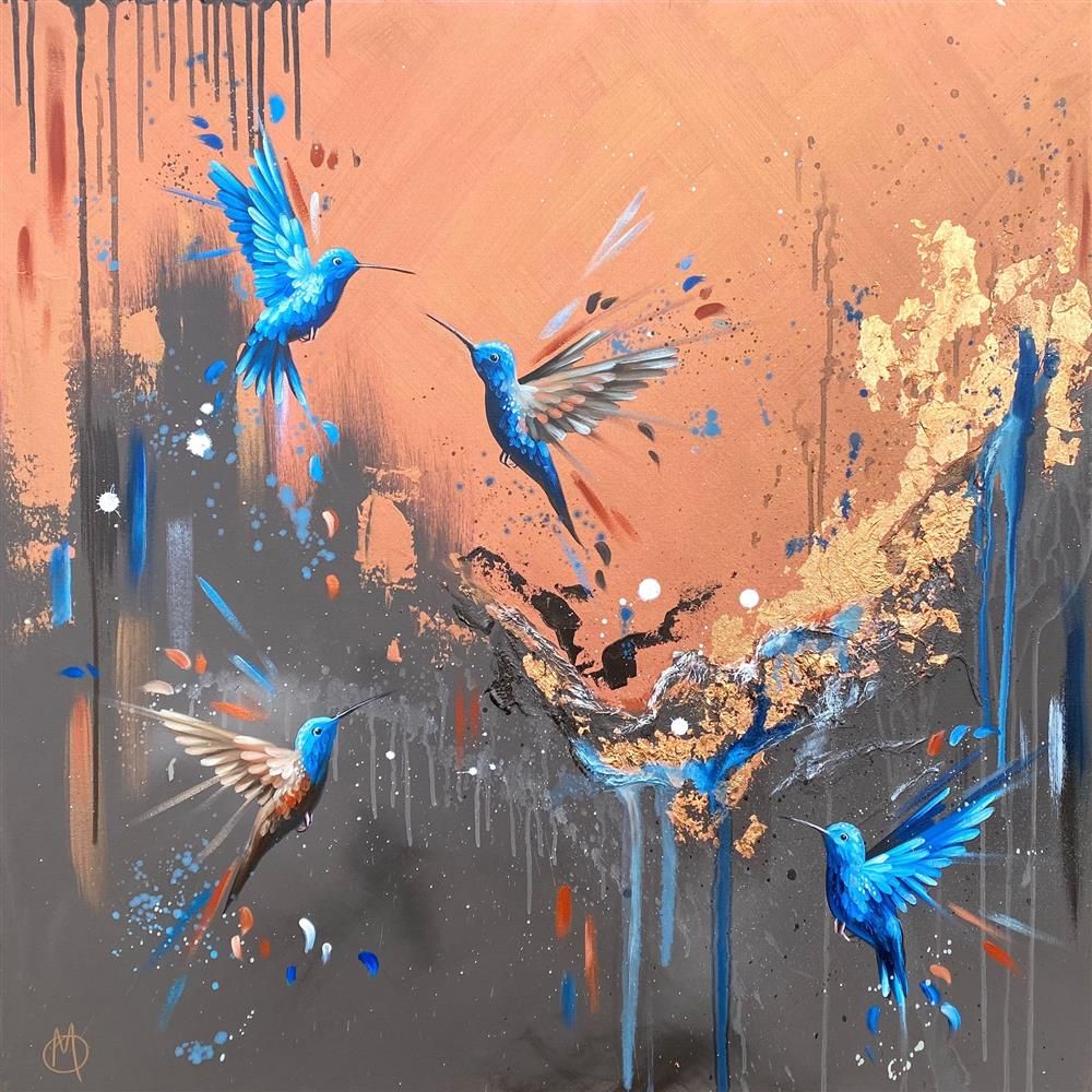 Mellisuga- 'Dancing The Blues' - Framed Original Artwork