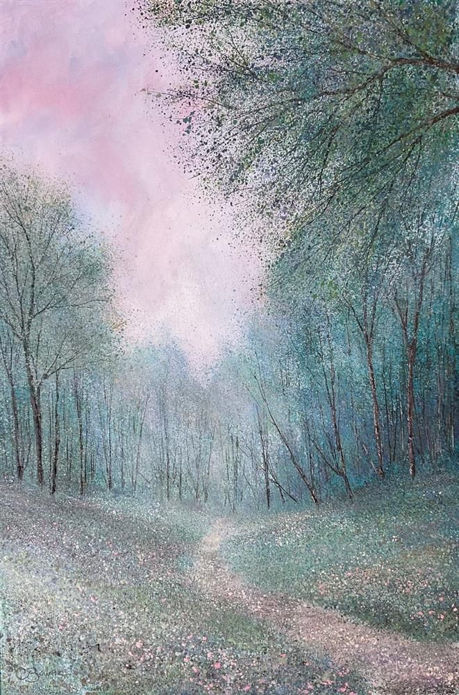 Chris Bourne - 'Strolling Into Pink' - Framed Original Art