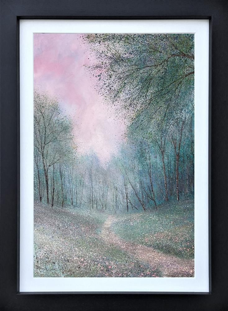 Chris Bourne - 'Strolling Into Pink' - Framed Original Art