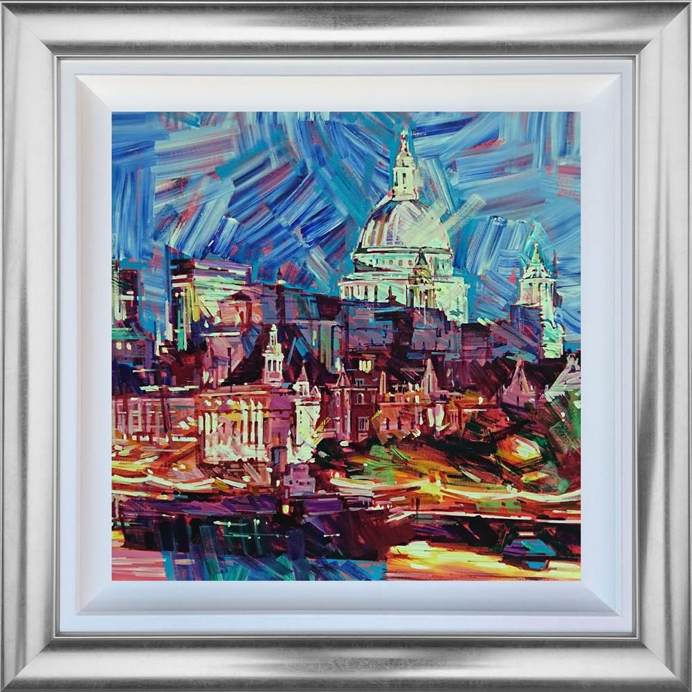 Colin Brown - 'Bright Lights Over St Paul's' - Framed Original Art