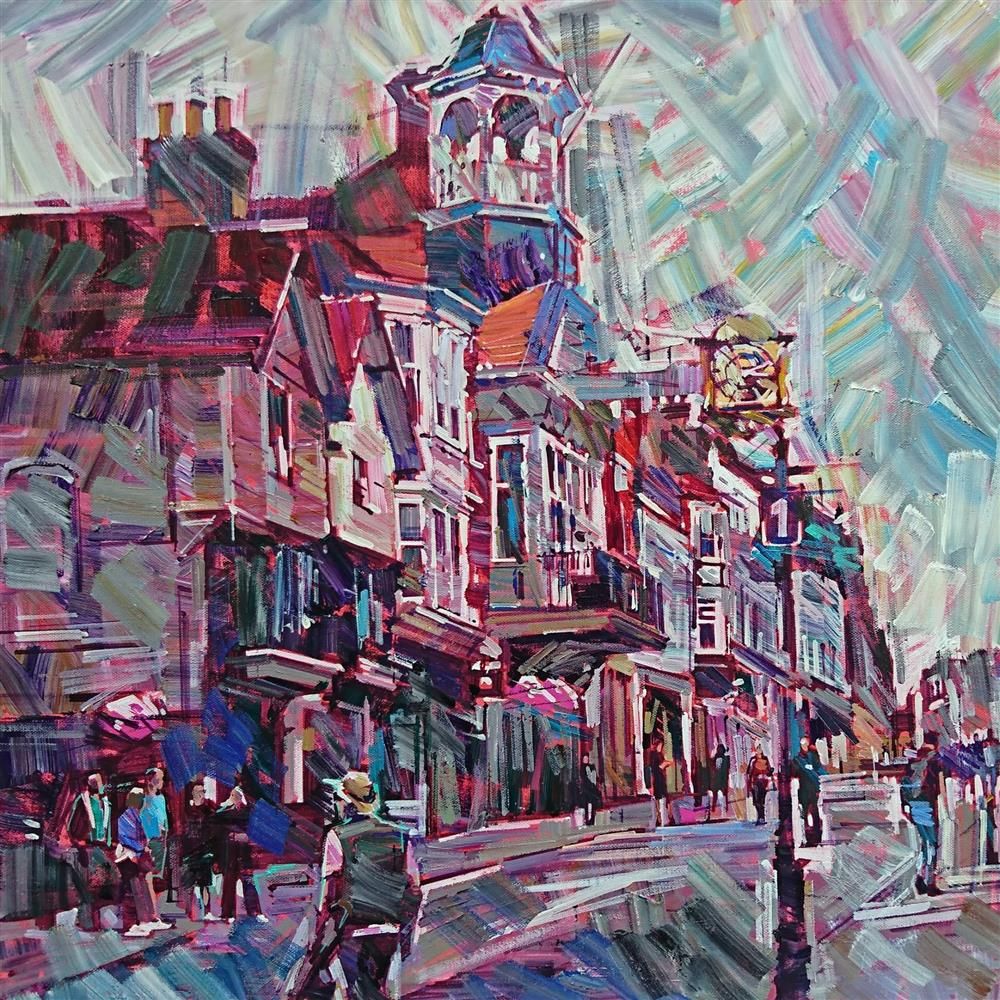 Colin Brown - 'Shopping Time, Guildford' - Framed Original Art