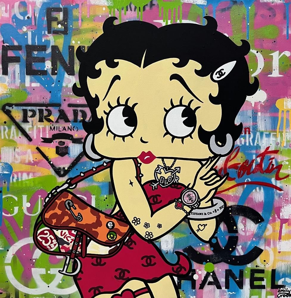Emily Crook - 'Betty Bling' - Framed Original Art