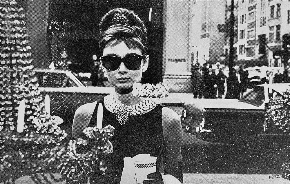 Fezz - 'Holly Golightly - Iconic Hepburn' - Framed Original Artwork