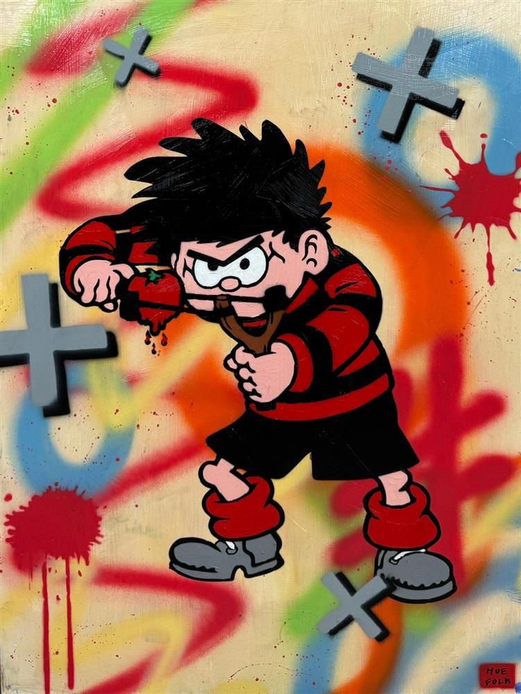 Hue Folk - 'Dennis' - Framed Original Art