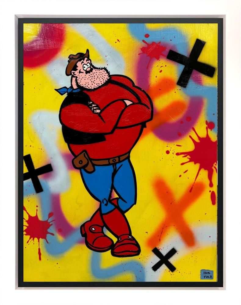 Hue Folk - 'Dan' - Framed Original Art