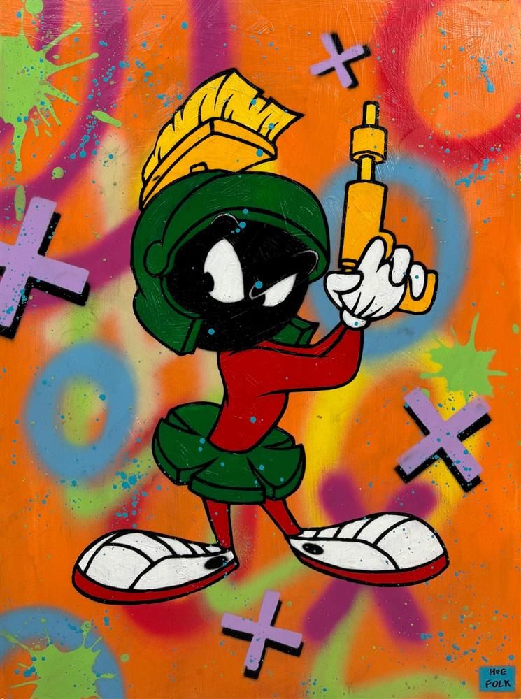 Hue Folk - 'Marvin' - Framed Original Art