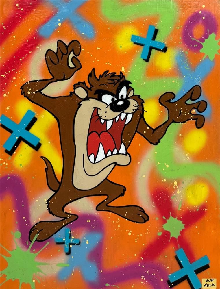 Hue Folk - 'Taz' - Framed Original Art