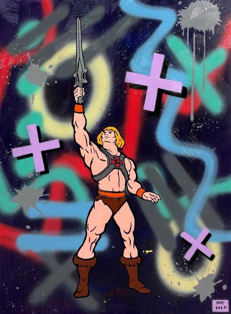 Hue Folk - 'He-Man' - Framed Original Art