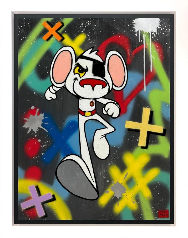 Hue Folk - 'Danger Mouse' - Framed Original Art