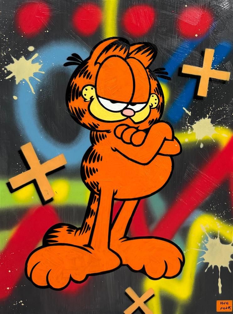 Hue Folk - 'Garfield' - Framed Original Art