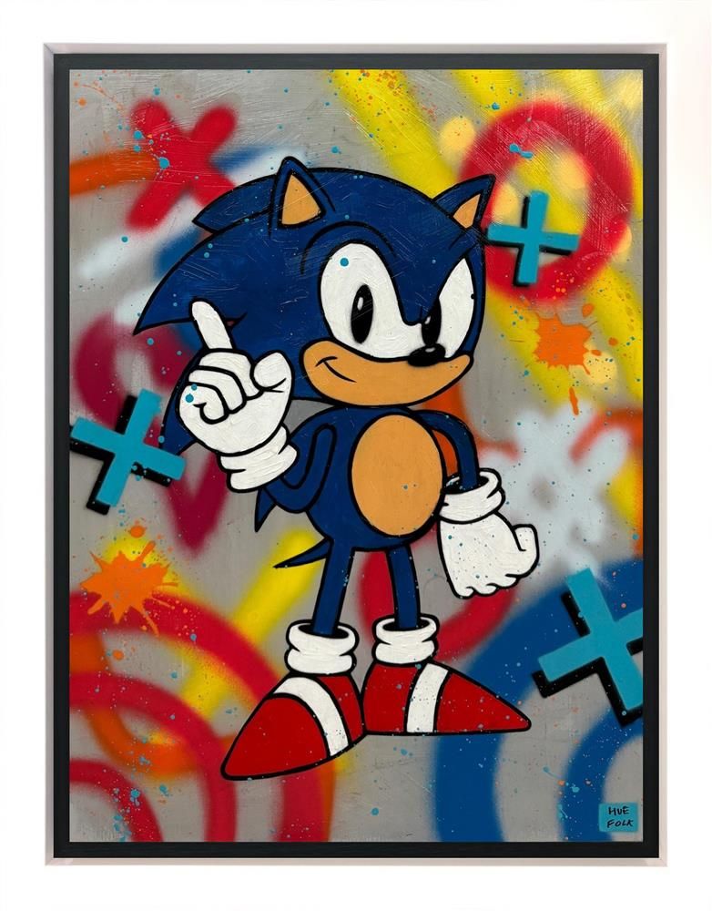 Hue Folk - 'Sonic' - Framed Original Art