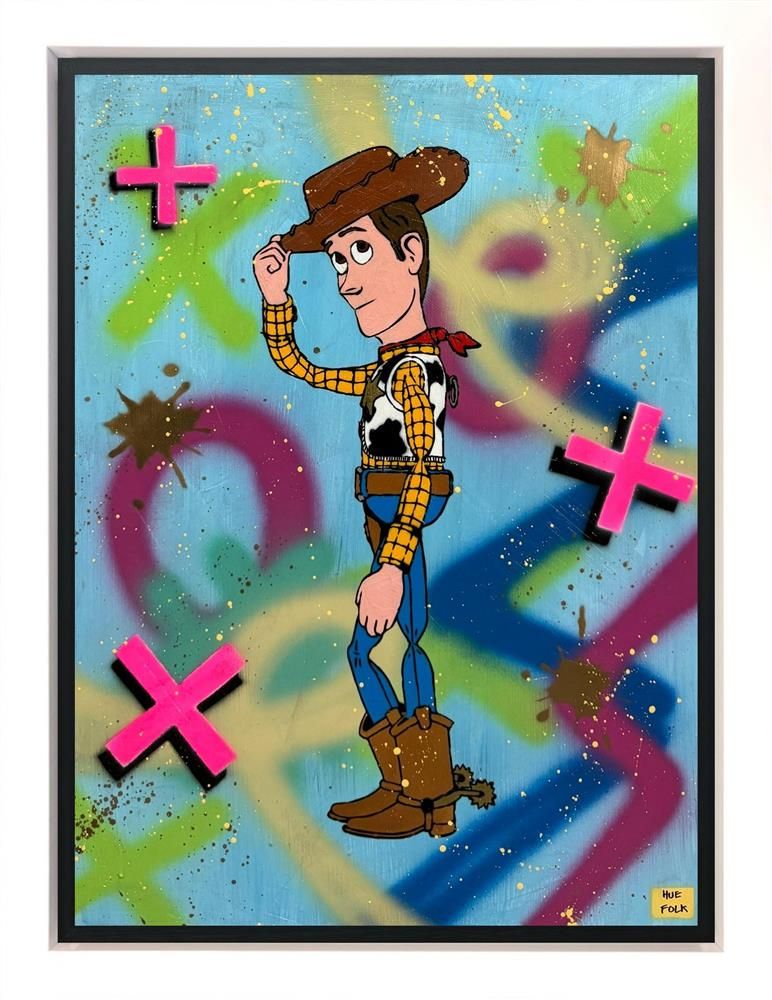 Hue Folk - 'Woody' - Framed Original Art