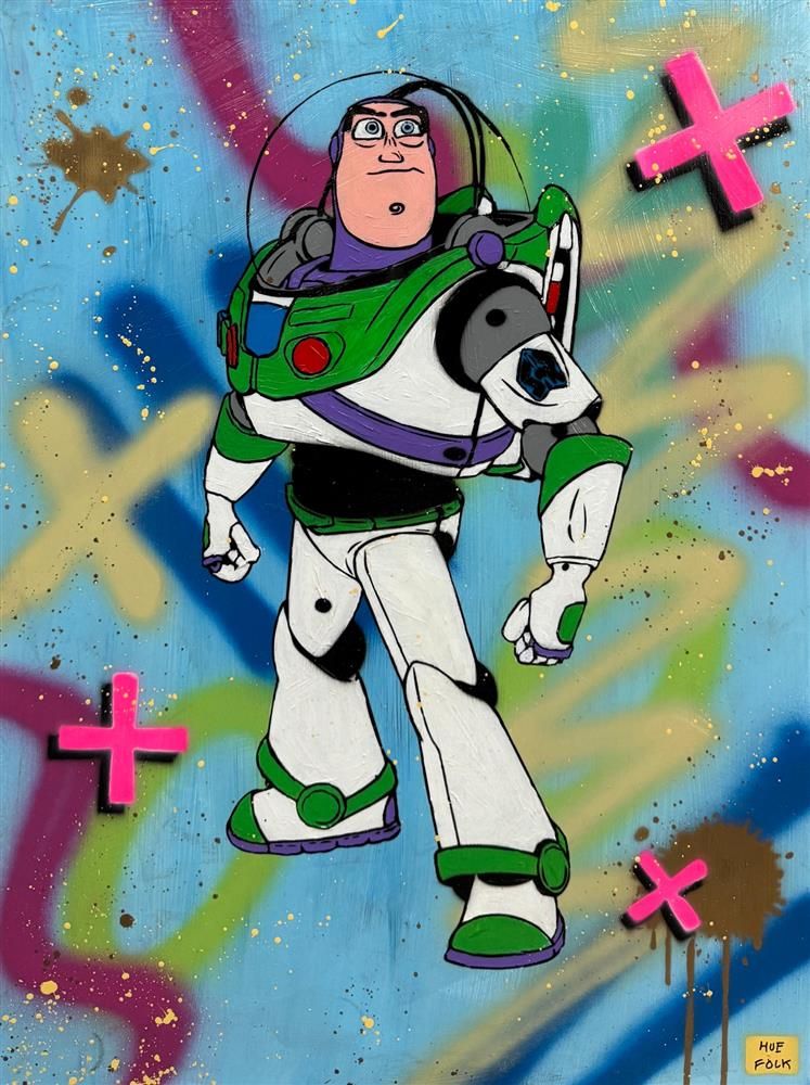 Hue Folk - 'Buzz' - Framed Original Art