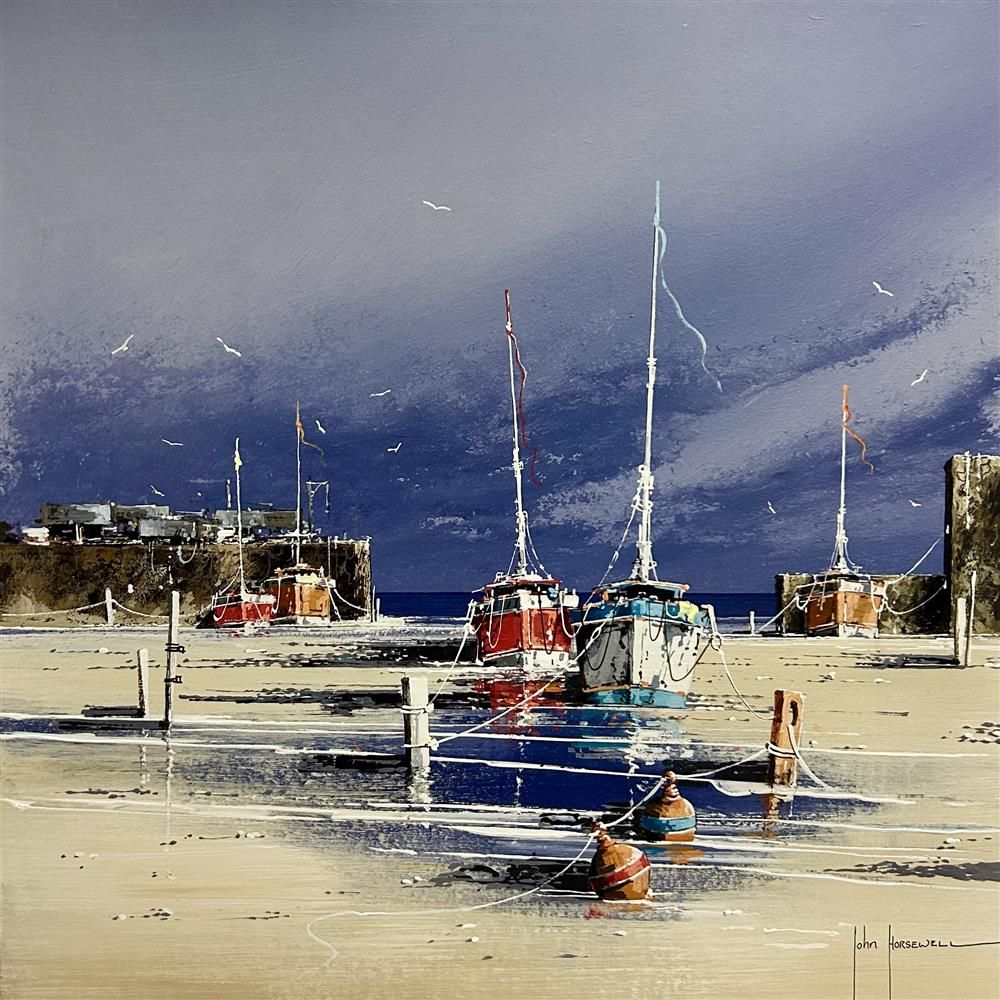 John Horsewell - 'Duo Of The Sea' - Framed Original Artwork