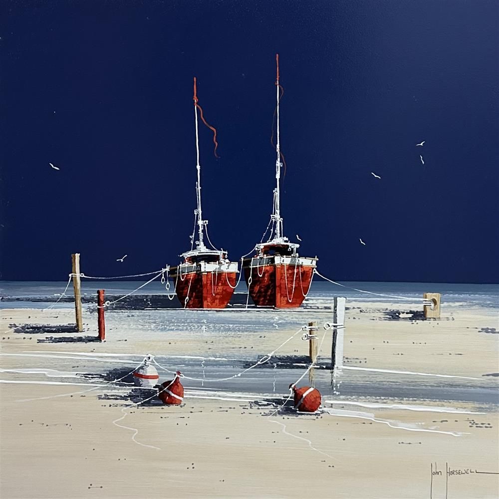 John Horsewell - 'The Crimson Twins' - Framed Original Artwork