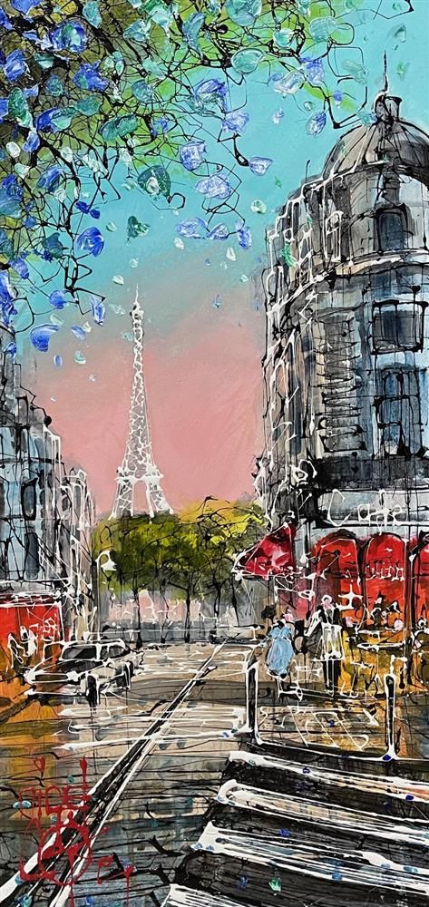 Nigel Cooke - 'A Day In Paris'  - Framed Original Artwork