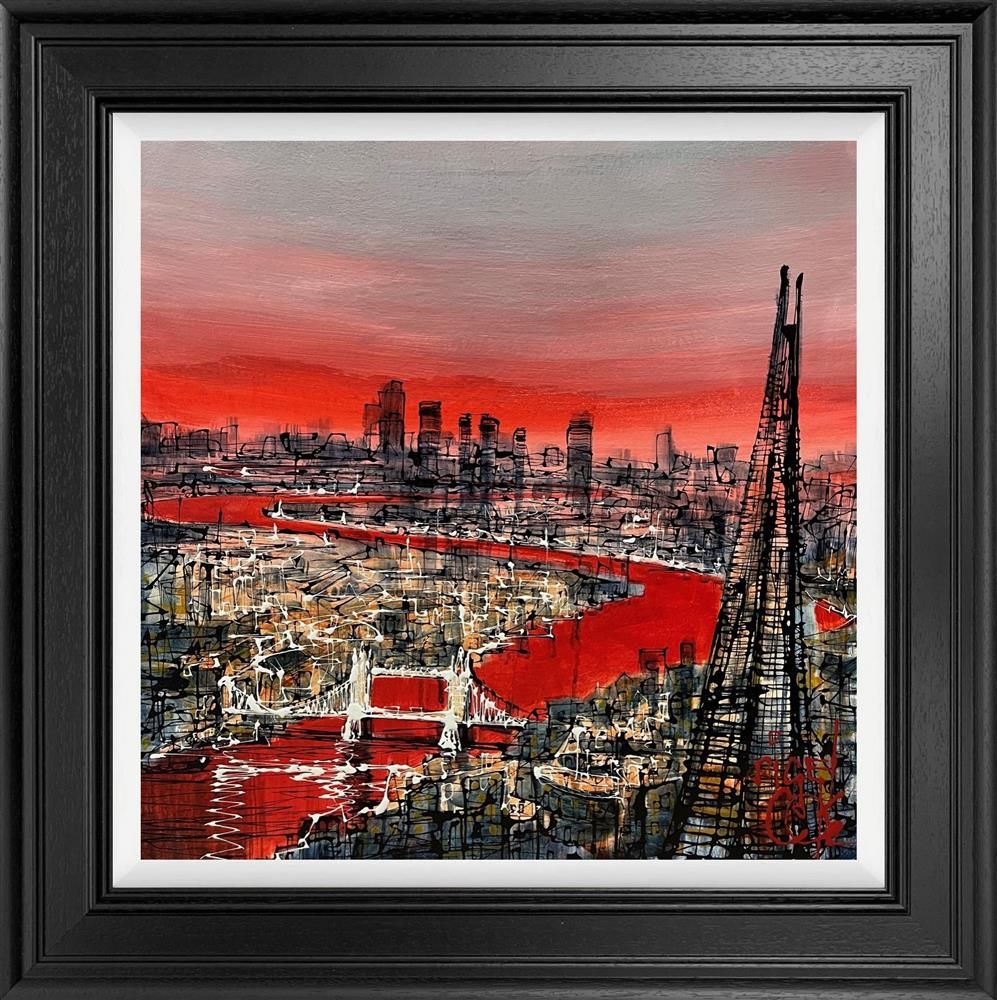 Nigel Cooke - 'Sunset Over The Thames'  - Framed Original Artwork