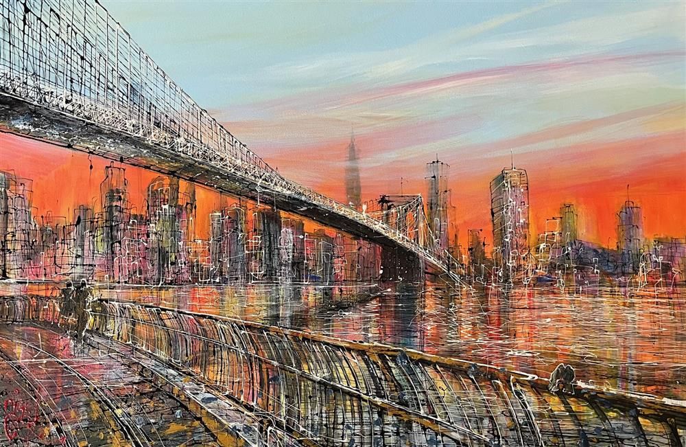 Nigel Cooke - 'Manhattan Glow'  - Framed Original Artwork