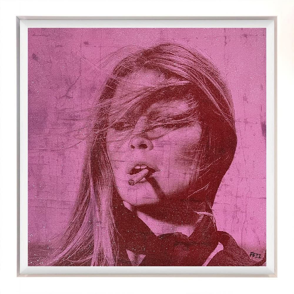 Fezz - 'Bardot - Naughty Girl Pink ' - Framed Original Artwork